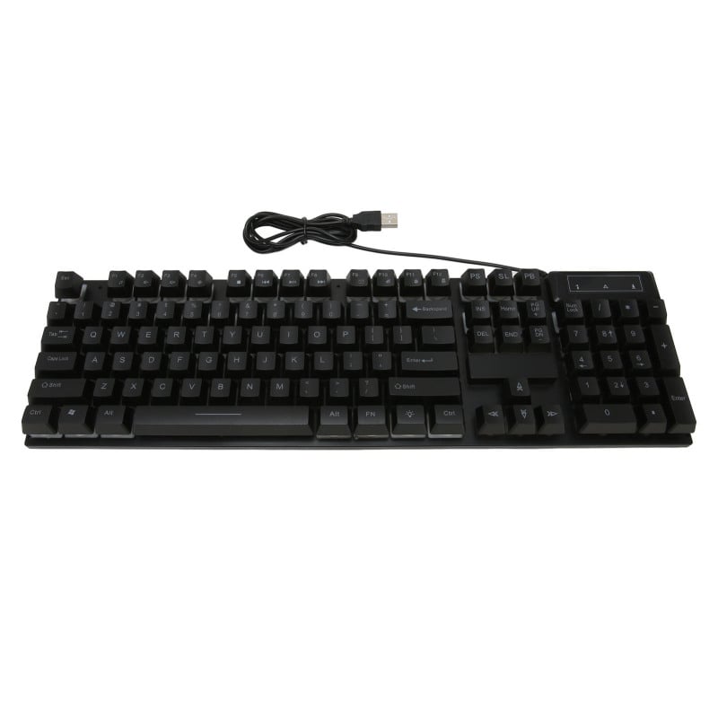 Gaming Keyboard – Wired 104-Key Ergonomic USB Backlit Keyboard